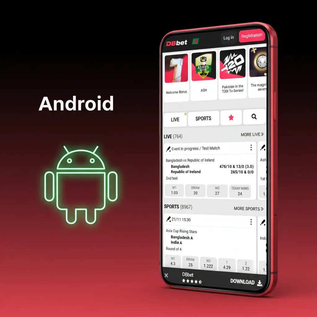 DBBet Android app install guide: Android 7+; tap Download, allow APK, install, then log in to bet. Official site only