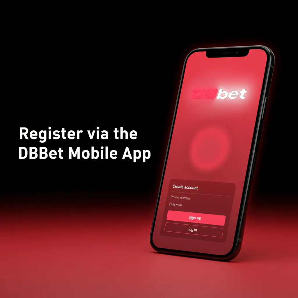 DBBet mobile app registration: download (APK/PWA), choose phone/email/social/one-click, enter details, verify by SMS or email
